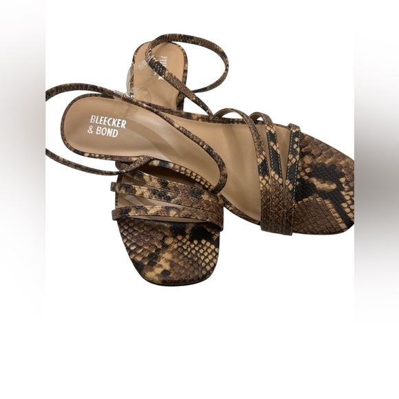 Bleecker & Bond Brown Snakeskin Heels - Picture 5 of 5